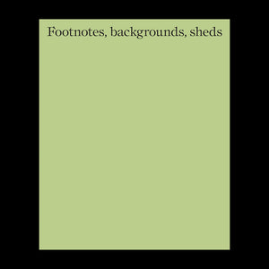 Footnotes, backgrounds, sheds - Hugh Strange, Max Creasy & Elizabeth Hatz